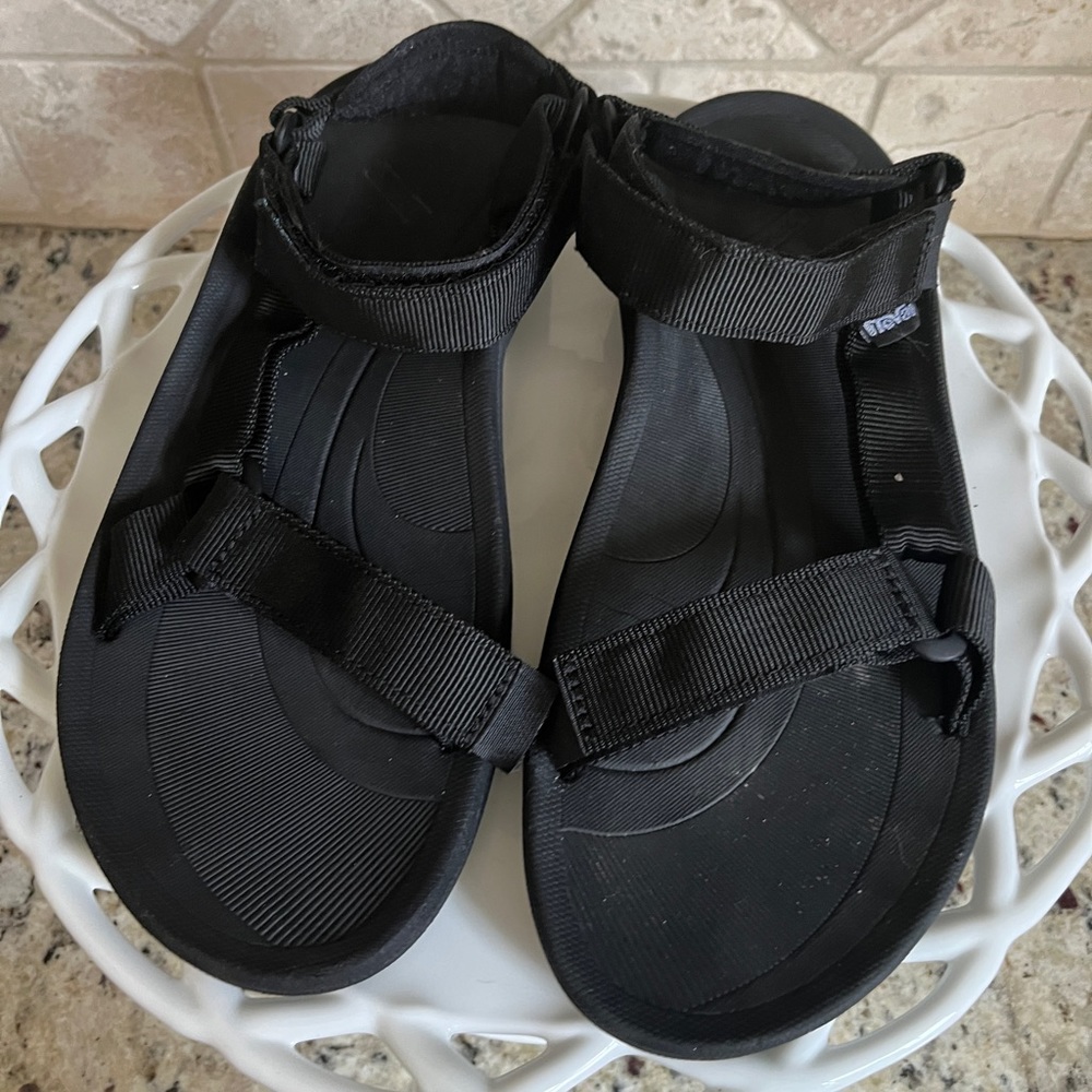 Teva Black Velcro Sandals